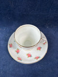 Sampson Smith Old Royal Bone China England Cup & Saucer Pink Roses