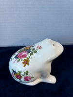 Staffordshire Total Elegance Floral China Frog Figurine