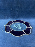Stained Glass Sun-Catcher Etched Floral