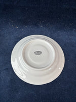 Staffordshire Bone China White Gold Trim Red Rose Teacup And Saucer Set