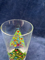 Set Of 4 Action Christmas Tree Holiday Glasses