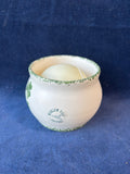 Wicklow Vale Irish Studio Art Pottery Shamrock Candle Pot