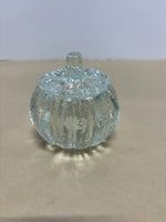 Avon Vintage Harvest Glow Candle Heavy Glass Pumpkin Jar w/Lid