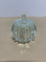 Avon Vintage Harvest Glow Candle Heavy Glass Pumpkin Jar w/Lid