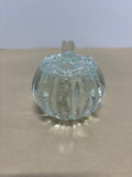 Avon Vintage Harvest Glow Candle Heavy Glass Pumpkin Jar w/Lid