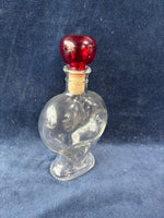 Heart Shaped Decanter With Red Stopper