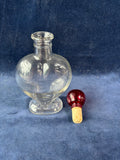 Heart Shaped Decanter With Red Stopper