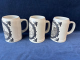 Lot Of 3 Beer Steins German Theo Ruhn