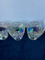 Set Of 4 Irridecent Sherbert Glasses ( 2 Sets Available)