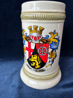 German Ceramic Beer Stein Mug Rheinland-Pfalz
