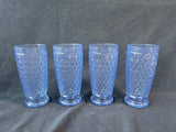 Set Of 4 Villeroy & Boch Blue Boston Highball Tumbler Drinking Glasses