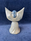Beaumont Brothers Pottery Cobalt Blue Salt Glaze Xmas Angel Figurine *Read Description*