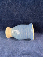 Blue And White Glazed Pottery Bud Vase *Read Description*