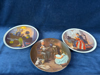 Lot Of 3 Norman Rockwell Collectors Plates