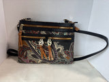 Spartina 449 Zipper Hipster Crossbody Bag Paisley Pattern *Read Description*