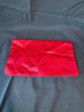 Christian Dior Red Satin Pouch