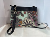 Spartina 449 Zipper Hipster Crossbody Bag Paisley Pattern *Read Description*