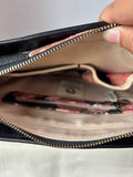 Spartina 449 Verdier Sunset Purse Shoulder Bag Black Pink Floral Linen *Read Description*