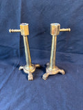 Pair Of Vintage Brass Claw Foot Candleholders
