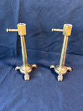 Pair Of Vintage Brass Claw Foot Candleholders