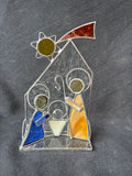 Stained Glass Nativity Figurine