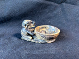Hand-Carved Soapstone Elephant Trinket Dish (B)