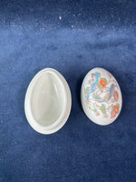 Wedgwood Kutani Crane Bone China Egg Trinket Box