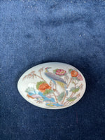 Wedgwood Kutani Crane Bone China Egg Trinket Box