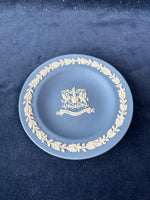 Wedgwood Blue Jasperware City of London Crest Small Plate *Read Description*