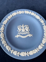 Wedgwood Blue Jasperware City of London Crest Small Plate *Read Description*