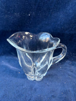 Clear Glass Creamer & Sugar Bowl Set