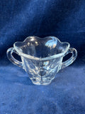 Clear Glass Creamer & Sugar Bowl Set