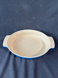 Le Creuset Ceramic Oval Blue Handled Casserole Bake Dish