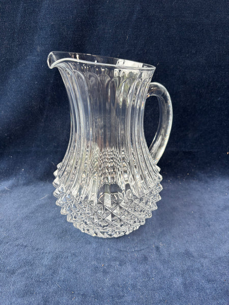 J G Durand Crystal d Arques Longchamp Lead Crystal Pitcher