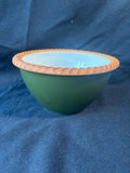 French Pilivite Porcelain A Feu Deep Sided Dish/Bowl Deep Green
