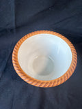 French Pilivite Porcelain A Feu Deep Sided Dish/Bowl Deep Green