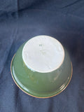 French Pilivite Porcelain A Feu Deep Sided Dish/Bowl Deep Green