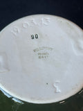 French Pilivite Porcelain A Feu Deep Sided Dish/Bowl Deep Green