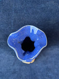 Blue Heron Lace Impressed Bud Vase Pottery