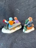 Department 56 Decorating with Holiday Greenery 2 Piece Figurine Set (E)