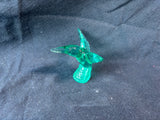 Murano Glass Teal Green Hummingbird Figurine