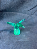 Murano Glass Teal Green Hummingbird Figurine