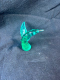 Murano Glass Teal Green Hummingbird Figurine