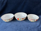 Set Of 3 Enamelware Mixing Bowls