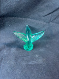 Murano Glass Teal Green Hummingbird Figurine