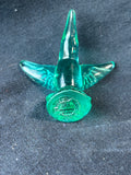 Murano Glass Teal Green Hummingbird Figurine