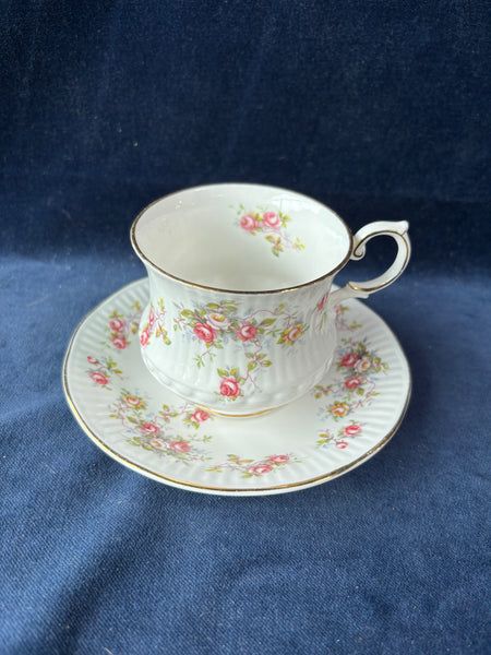 Queen's Rosina China Rosamund Roses Cup and Saucer Set