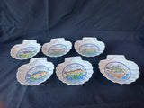 Set Of 6 Jacques Lobjoy Porcelain Seashell Dishes *Read Description*