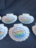 Set Of 6 Jacques Lobjoy Porcelain Seashell Dishes *Read Description*