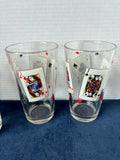 Set of 4 Playing Card Drinking Glasses